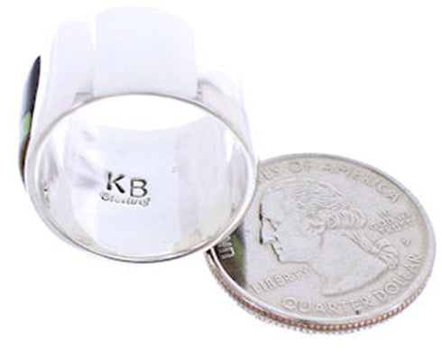 Native American Design Multicolor Jewelry Ring Size 8-1/2 YS71312